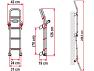Deluxe 8 folding exterior laddder dor motor caravan and motorhomes
