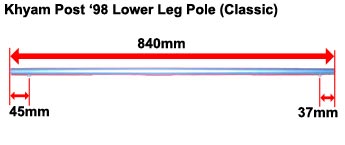 Khyam Post '98 Lower Leg Pole