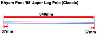 Khyam Post '98 Upper Leg Pole