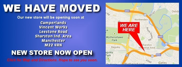 Click for Map and Direction to Camperlands new store in Sharston Manchester