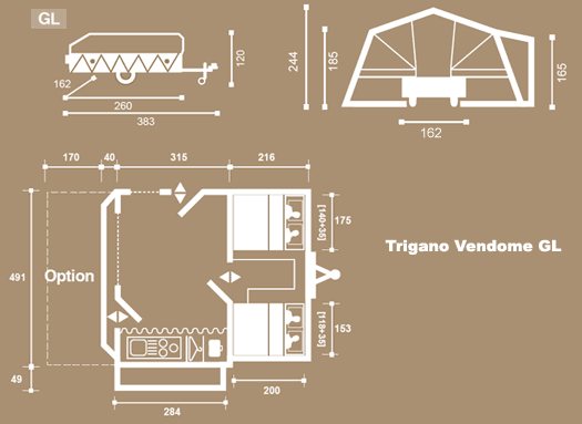 Trigano Vendom trailer tent specifications