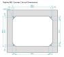 Counter cut-out dimensions for Thetford Topline 981 Hob
