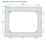 Counter cut-out dimensions for Thetford Topline 981 Hob