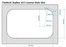 Topline 165 Counter Cut-out dimensions