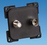 TV and Satellite Socket to fit C-Line range of housings and back boxes for caravan and motorhome electrics