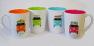 $ Colourful cups with campervans design