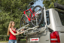 Fiamma Carry Bike T5 Pro sits above number plate and vehicle lights