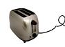 Low wattage toaster for campsite in silver colour