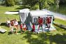 Easy to use ideal for touring, add a privacy room room for longer stays