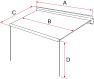 A =253cm B = 232cm C = 225cm  D = 225cm (MAX)