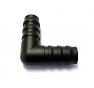 Caravan water hose angled connector for flexible hose water systems
