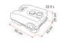 Fiamma Waste Roll Tank Dimensions