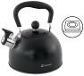 Outwell Tea Break Lux Kettle M - 1.8L Whistling Kettle (Black)  - Suitable for Induction Hob