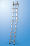 Folding exterior ladder for motorhomes