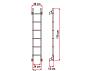 Fiamma Deluxe 6 ladder dimensions