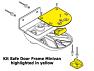 Kit Safe Door frame Minivan is the parts shown in yellow