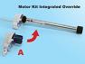 Integrated override system for manual opening and closing of canopy