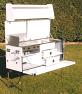 Deluxe kitchen with DL version - Rear mounted kitchen with two burners, grill, drawers and stainless steel sink