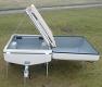 The bed boards of the CampMaster can be lifted to reveal a massive 500 litre storage space, for camping equipment