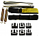 Awning strap kit with 2 straps and universal buckle set
