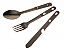 Kampa knife, fork and spoon clip together cutlery set