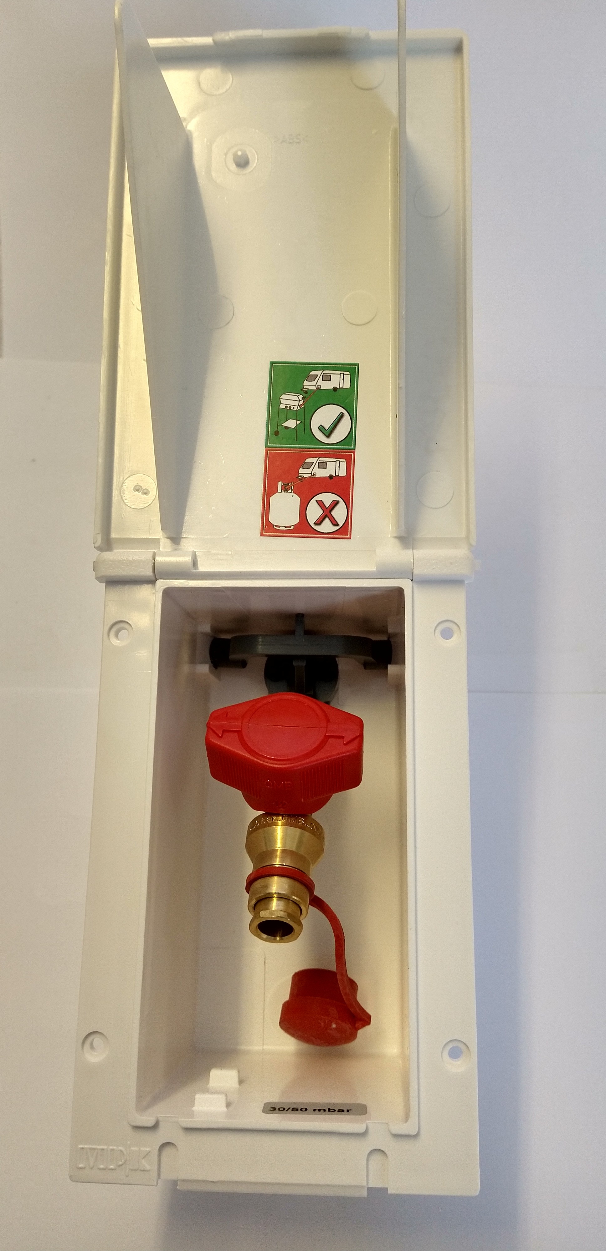 Caravan Gas Outlet Tap & Box