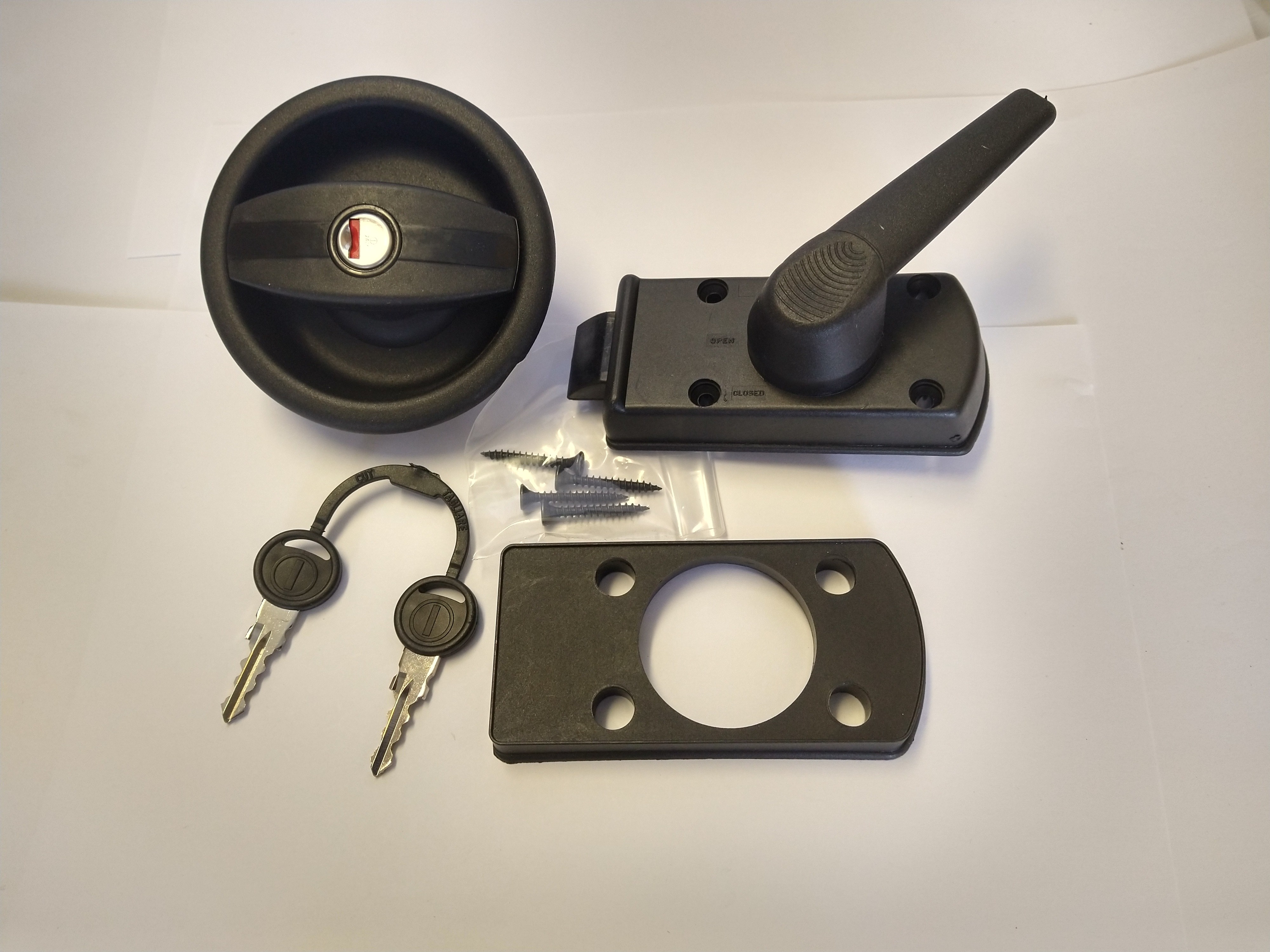 Crusader Vecam Style Door Lock Complete Barrel Left Hand - For Caravan Motorhome Horsebox