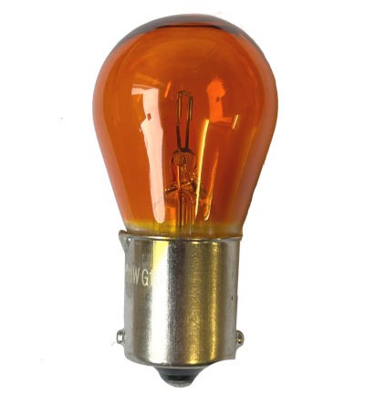 12 Volt Incandescent Bulb - 21 Watt Bayonet Base Amber (Level Pins)