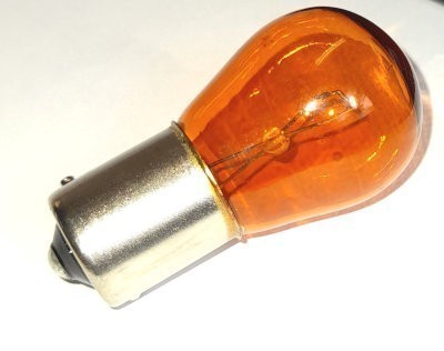 12 Volt Incandescent Bulb - 21 Watt Bayonet Base Amber