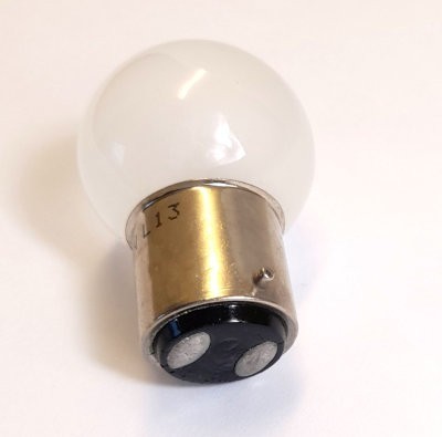 12 Volt Incandescent Golf Bulb - 24 Watt Bayonet Base