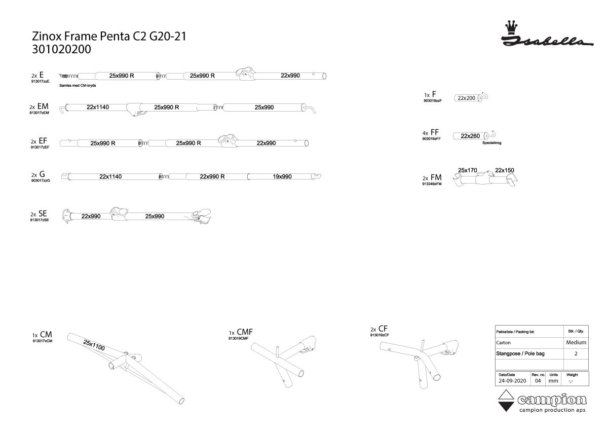 Isabella Zinox Frame Penta UniCut C2 20/21 T-Rex