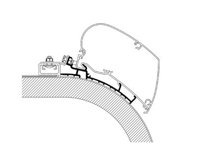 Thule Omnistor 9200/6300 Adapter Roof Rapido Distinction - 5.00m