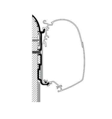 Thule Omnistor 5200/8000/4200 Adapter Bürstner Ixeo T680 - 4.00m