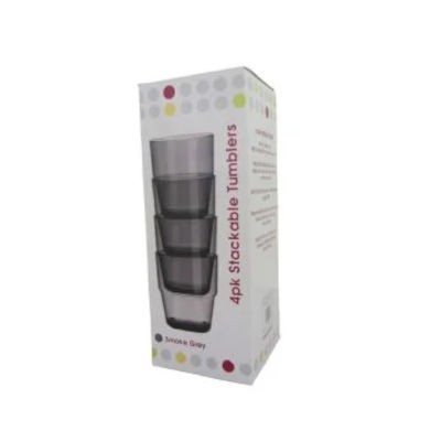 4 Pk Stacking Tumbler Tinted