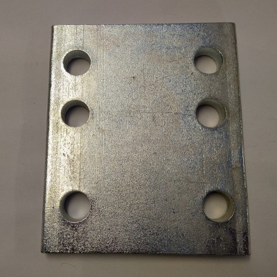 6 Hole Metal Drop Plate - 4 Inch