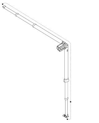 Fiamma F35 Pro 180 Right Hand Leg & Rafter Assembly - 2014 Version - Seconds