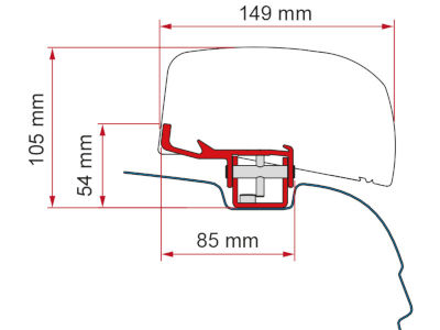 Fiamma Kit F40 Van VW T5 / T6 - RH