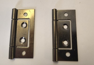 Flush Hinge Bronze Finish 2" (50mm) - Pair