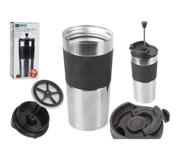 Insulated Travel Mug with Cafetiere Press
