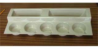 5 Cup Stepped Crockery Rack Ivory