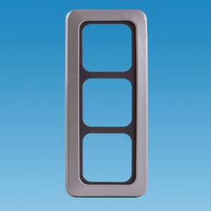 C-Line 3 Way Faceplate with Surround - Gun Metal