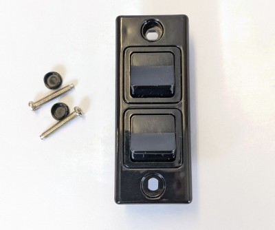 Architrave Switch - Double Black