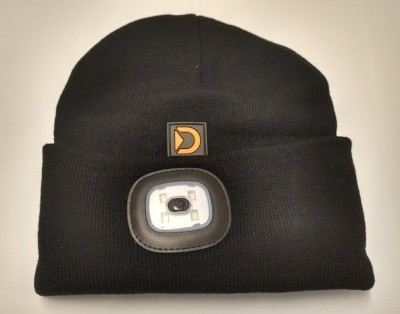 DA Adult Beanie with Light  - Black