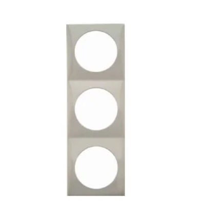 Berker Triple Socket Frame Stainless Steel
