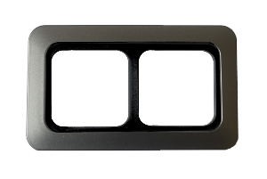 C-Line 2 Way Faceplate with Surround - Gun Metal