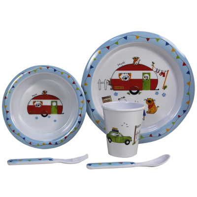 Kids 5 Piece Melamine Set - Charlie & Friends