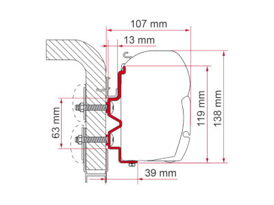 Fiamma Adapter F45 Hymercamp 300