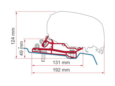 Fiamma Adapter Kit F80 Ford Transit Mk8 H3 L4