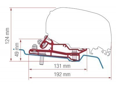 Fiamma Adapter Kit F80 Ford Transit Mk8 H3 L3