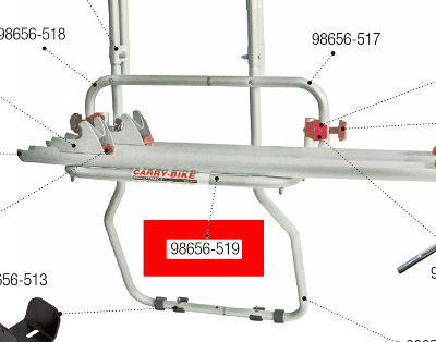 Fiamma Carry Bike Trafic D Rail Support frame